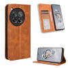 Чохол-книжка Magnetic Buckle Retro Crazy Horse Texture на OnePlus 12 - коричневий