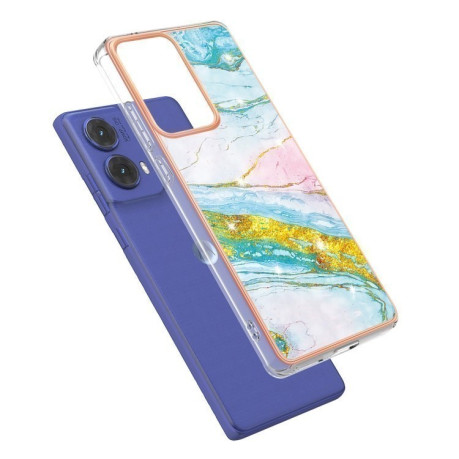 Противоударный чехол Electroplating IMD для Motorola Moto G85 - Green