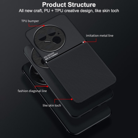 Протиударний чохол Tilt Strip Grain на OnePlus 13 - чорний