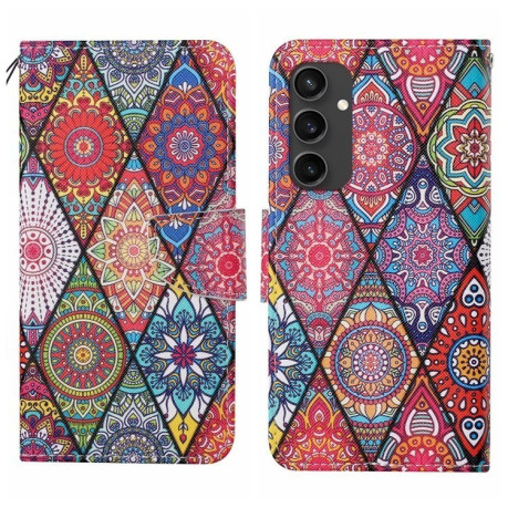 Чохол-книжка Colored Drawing Pattern для Samsung Galaxy S24 FE 5G - Totem