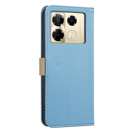 Противоударный чехол Shield Frame Holder MagSafe для Infinix Note 40 Pro / 40 Pro+ - голубой