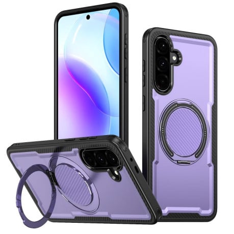 Чехол kalebol с MagSafe и подставкой 360° на Samsung Galaxy A17 5G - фиолетовый