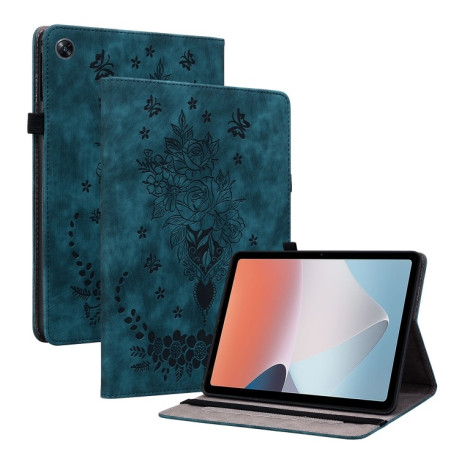 Чехол-книжка Butterfly Rose Embossed для OPPO Pad Air - синий