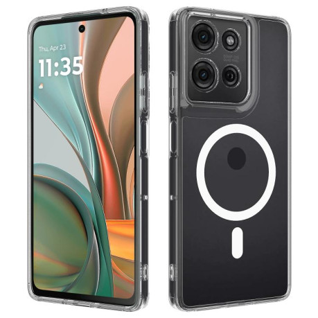 Чохол Clear Case MagSafe Simple Magnetiс для Motorola Moto G75 - прозорий