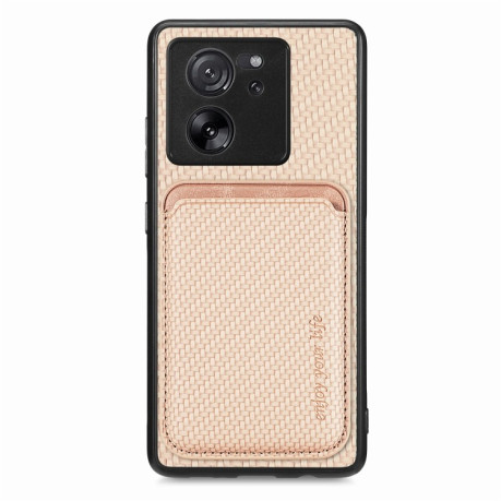 Чехол Carbon Fiber Texture на Xiaomi 13T / 13T Pro - Apricot