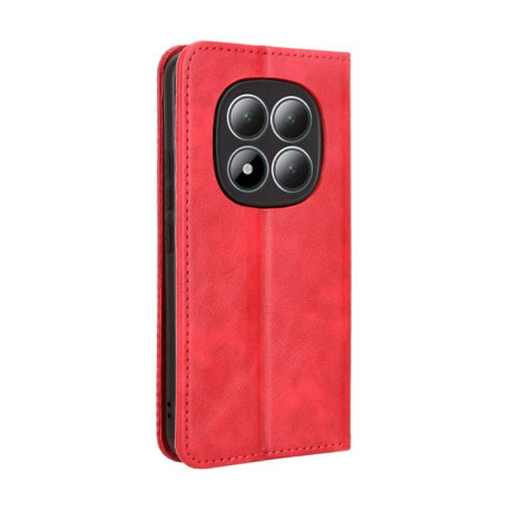 Чехол-книжка Magnetic Buckle Retro для Redmi Note 15 Pro 4G Global 165.8mm — красный