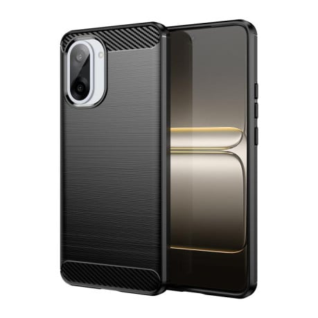 Чехол Brushed Texture Carbon Fiber на OnePlus Nord CE5 5G - черный