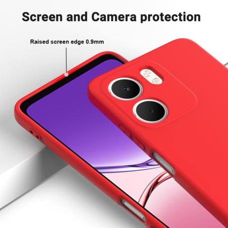 Силиконовый чехол Solid Color Liquid Silicone на OPPO A5x 4G / 5G - красный