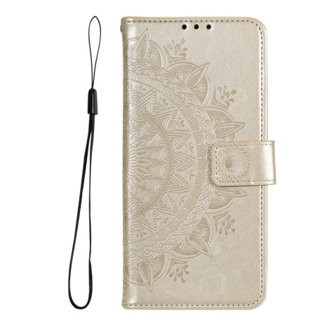 Чехол-книжка Totem Flower для Samsung Galaxy M52 5G - золотой