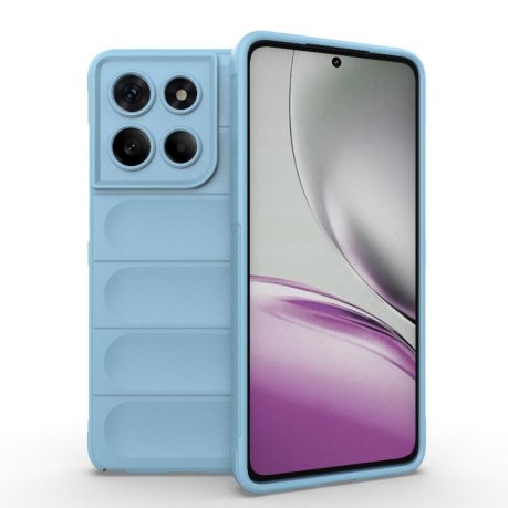 Силиконовый чехол Magic Flannel для Motorola Edge 60 Stylus 5G Global - голубой