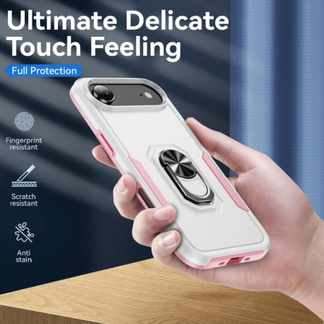 Противоударный чехол Heavy Duty Armor для iPhone Air - White+Pink