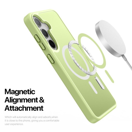 Чохол DUX DUCIS Yind Series MagSafe TPU Hybrid PC  для Samsung Galaxy S25+ 5G - зелений