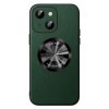 Кожаный чехол SULADA Microfiber Leather MagSafe Magnetic на iPhone 15 Plus - зеленый