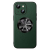 Кожаный чехол SULADA Microfiber Leather MagSafe Magnetic на iPhone 15 - зеленый