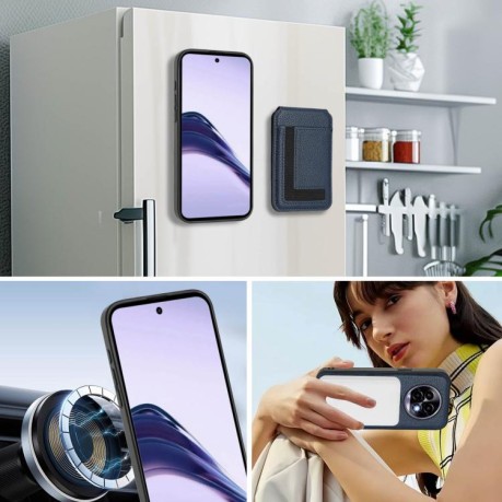Чехол CX01 Detachable Magsafe Magnetic Card Bag для Realme 13 Pro / 13 Pro+ - синий