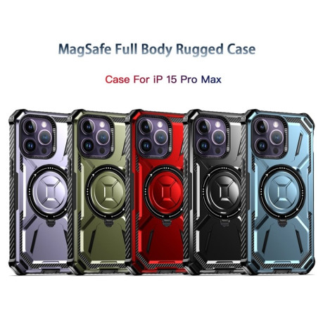 Протиударний чохол Armor Series MagSafe для iPhone 15 Pro Max - фіолетовий