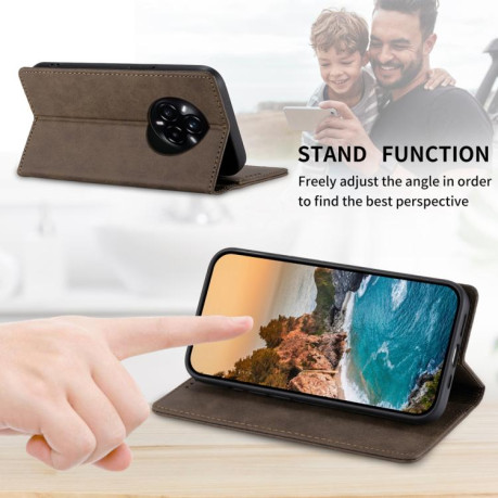 Чохол-книжка Business Solid Color Magnetic RFID Leather на Realme 14 Pro+ - коричневий