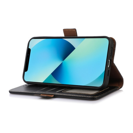 Кожаный чехол-книжка Crazy Horse Top Layer для Samsung Galaxy M53 5G - черный