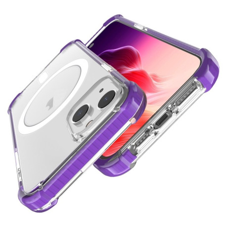 Противоударный чехол Acrylic Magsafe для iPhone 15 Plus - фиолетовый