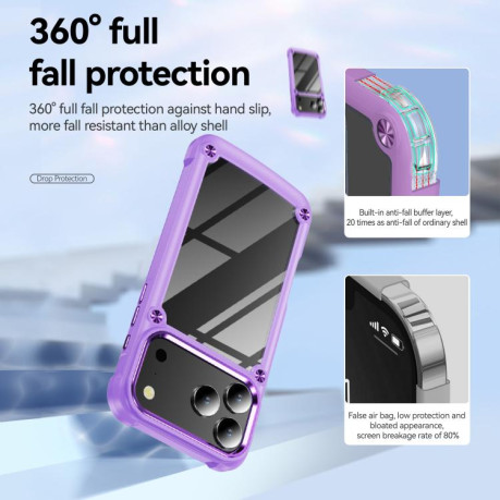 Противоударный чехол Lens Protection на iPhone 17 Pro - фиолетовый