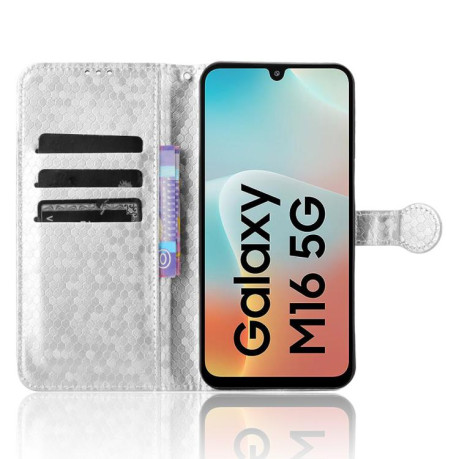 Чохол-книжка Honeycomb Dot для на Samsung Galaxy F16/M16 - сріблястий