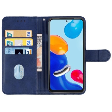 Чохол-книжка EsCase Leather для Xiaomi Redmi Note 11 Global - синій