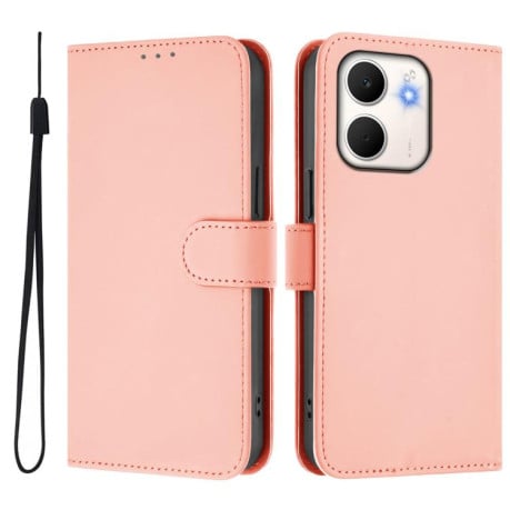 Чохол-книжка з м'яким покриттям (Skin Feel) зі шнурком на OPPO A5X 4G / 5G Global - рожевий