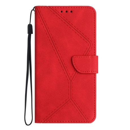 Чехол-книжка Stitching Embossed Leather OPPO A78 4G - красный