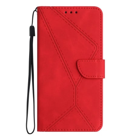 Чохол-книжка Stitching Embossed Leather на Samsung Galaxy S24 5G - червоний
