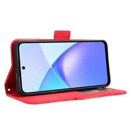 Чехол-книжка Skin Feel с мягкой фактурой Calf для Infinix Smart 10 / Tecno Pop 10 4G — красный