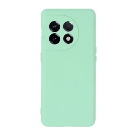 Силиконовый чехол Solid Color Liquid Silicone для OnePlus 11 - зеленый