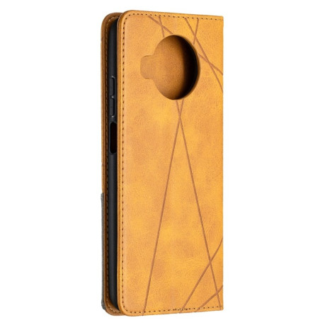Чехол-книжка Rhombus Texture на Xiaomi Mi 10T Lite - желтый