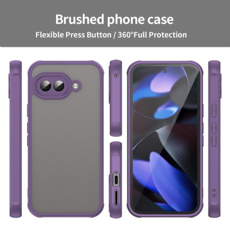 Чохол Fan Dun Series TPU Hybrid PC Frosted на Google Pixel 9a - фіолетовий