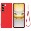 Силиконовый чехол Solid Color Liquid Silicone на Realme C75 5G / C73 5G - красный