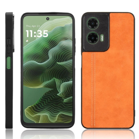 Ударозахисний чохол Sewing Cow Pattern для Motorola Moto G35 5G - помаранчевий