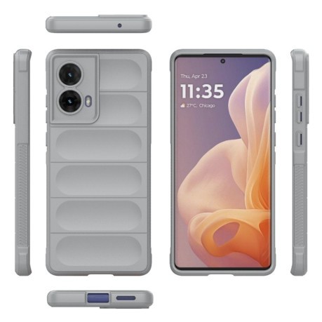 Силиконовый чехол Magic Flannel для Motorola Moto G85 5G Global - серый