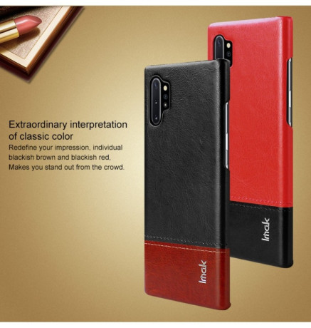 Чехол IMAK Ruiyi Series Concise Slim на Samsung Galaxy Note 10+ Plus- черно-бордовый