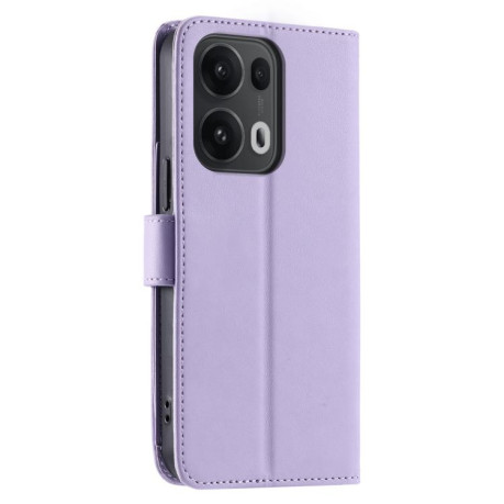 Чохол-книжка Ring Buckle Rhombic Leather для OPPO Reno13 Pro 5G - фіолетовий