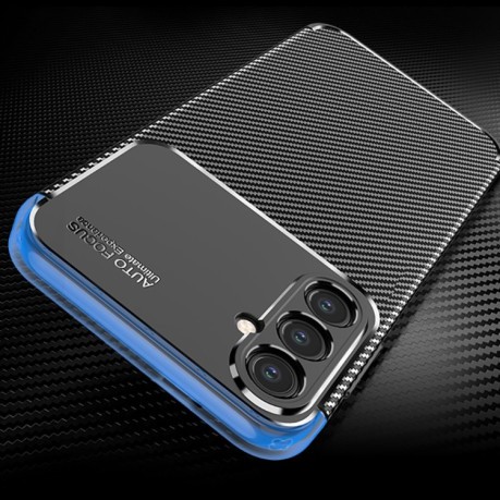 Ударозащитный чехол HMC Carbon Fiber Texture на Samsung Galaxy S24+ 5G - черный