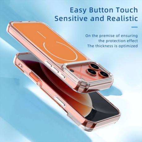 Двухцветный чехол Bright Shadow Two-color MagSafe для iPhone 17 Pro Max — серый