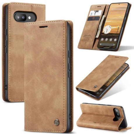 Чехол-книжка CaseMe-013 Multifunctional на Google Pixel 9a - коричневый