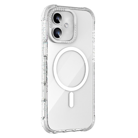 Чохол протиударний Mutural Blink Series Glitter Edge MagSafe Magnetic для iPhone 16 - білий