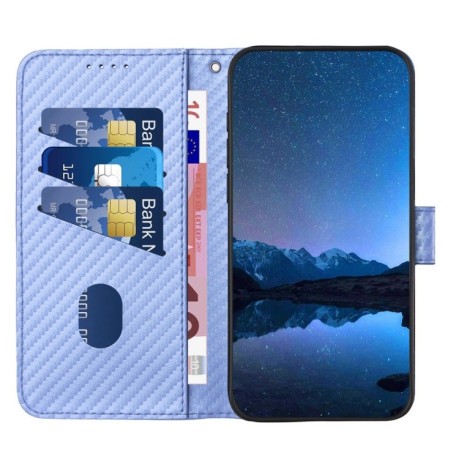 Чохол-книжка Carbon Fiber Texture на Vivo Y51/Y31 4G/Y53s 4G/Y51a YX0070 - фіолетовий
