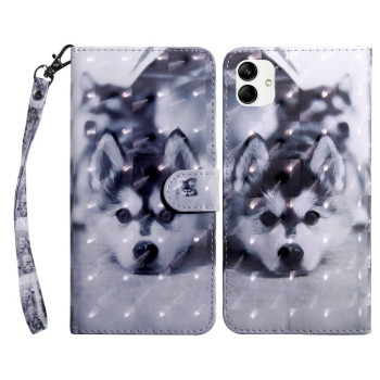 Чехол-книжка 3D Painting для Samsung Galaxy A04 3D - Husky