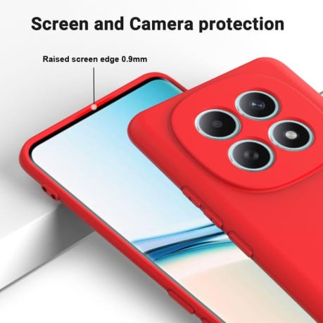 Силіконовий чохол Solid Color Liquid Silicone на Xiaomi Redmi Note 15 4G / 5G /Poco M8 164mm — червоний