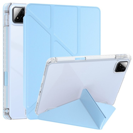 Чехол-книжка Clear Acrylic Demation Leather для Xiaomi Pad 7 / 7 Pro - голубой