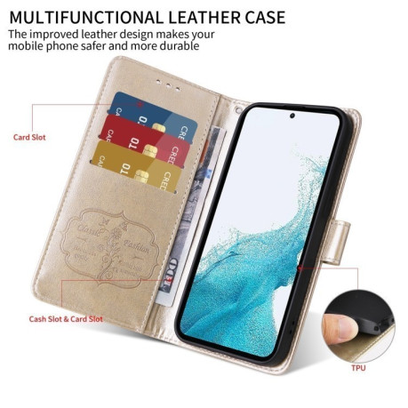 Чохол-книжка Embossed Butterfly для Samsung Galaxy A16 5G - золотий