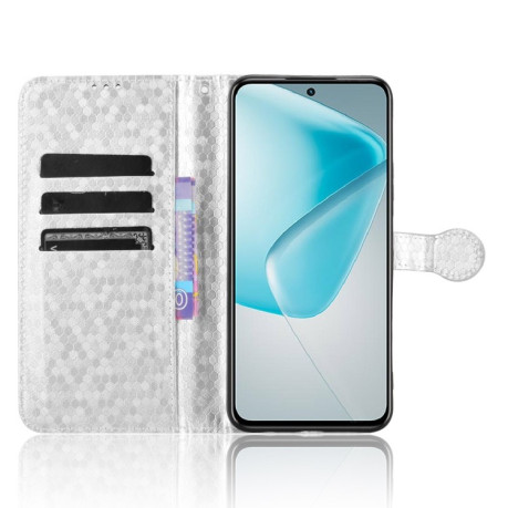 Чохол-книжка Honeycomb Dot для Infinix Hot 50 Pro+ 4G - сріблястий