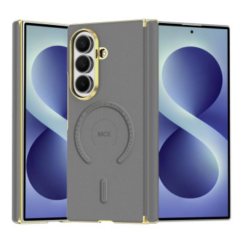 Магнитный чехол Yao Shield Dual-Hingle Magnetic с двойным шарниром на Samsung Galaxy Fold8 Ultra 5G — серый