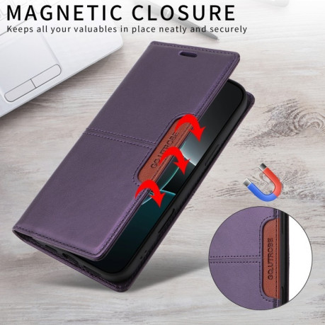 Чехол-книжка GQUTROBE G01 RFID Anti-theft Leather для Samsung Galaxy A16 - фиолетовый